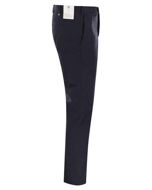 Dieci Pantalones de algodón elásticos PT Torino de hombre de color Blue