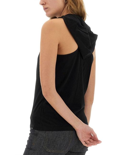 Courreges Black Regular Fit Logo Tee