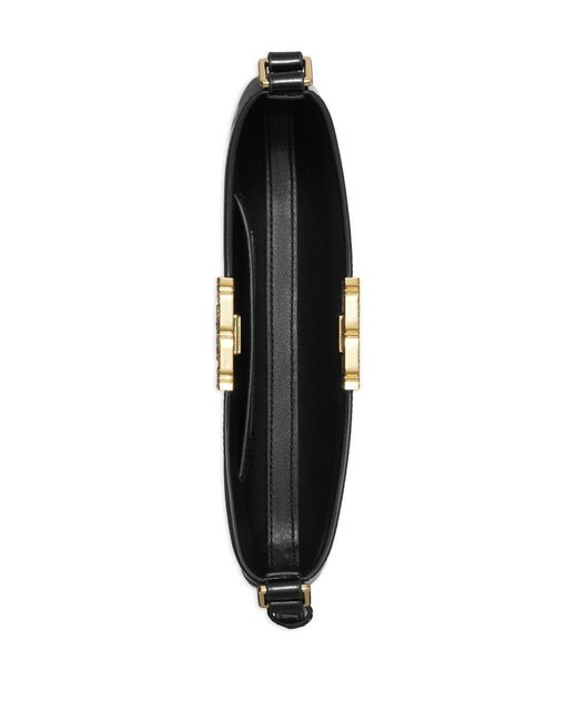 Tory Burch Black Eleanor Slim Leder-Umhängetasche