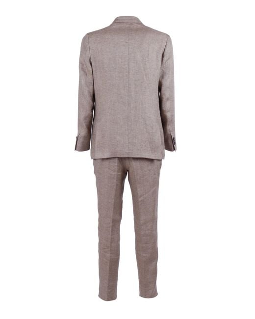 Tombolini Gray Zero Gravity Linen Suit for men