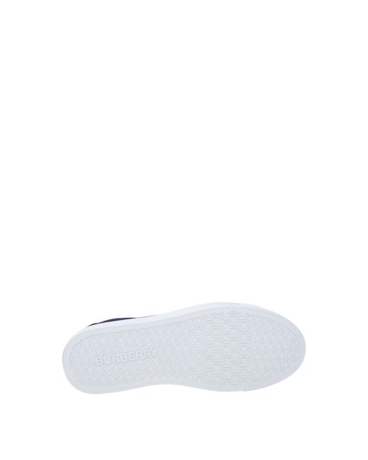 Burberry Blue Albridge Check Low-top Sneakers
