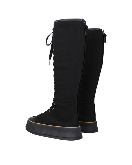 Max Mara Black Stivali Donna Tessuto Nero for men