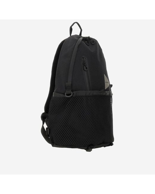 And Wander Black Backpack Cotton Blend for men