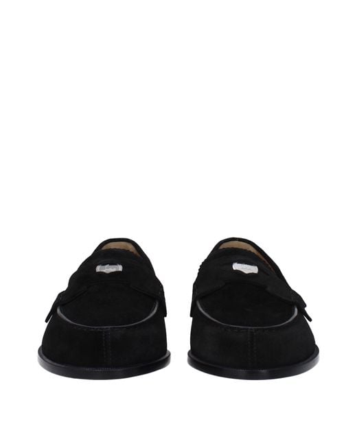 Louboutin Black Mocassini Penny Uomo Camoscio Nero for men