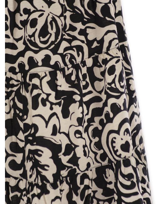 Weekend by Maxmara Black Wochenende max Mara Ely Short Kleid in gemustertem Trikot