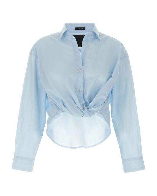Camicia Anteriore Attorcigliata di R13 in Blue