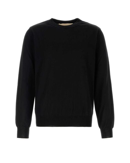 Valentino Garavani Black Wool Sweater for men