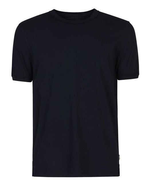 Original Vintage Black Cotton Piquet T Shirt for men