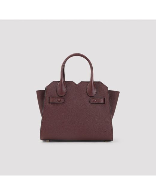 Valextra Purple Milano Micro-Tasche