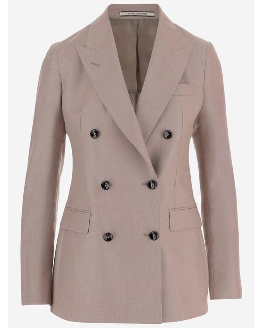 Tagliatore Natural Wool And Silk Blend Jacket