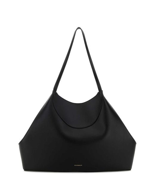 Givenchy Black Leather Medium Facet Shopping Bag