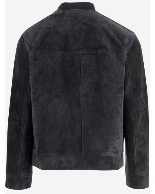 Yves Salomon Black Suede Jacket