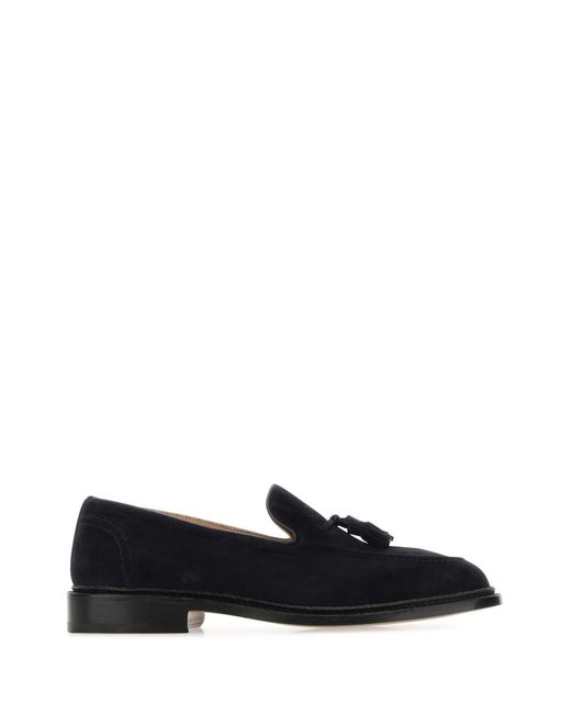 Tricker's Black Suede Elton Loafers for men