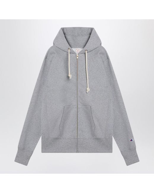 Champion Gray Light Cotton Hoodie for men