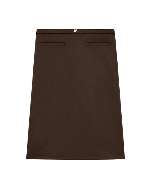 Courreges Brown Polyester Skirt