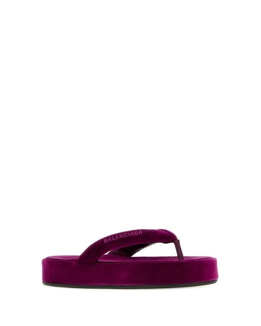 Balenciaga Purple Solid Sandals