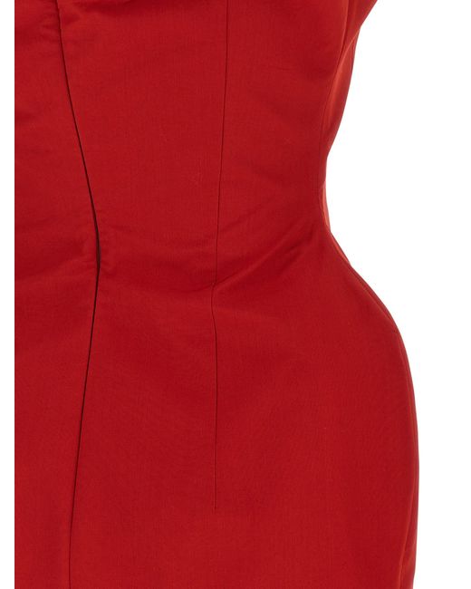Magda Butrym Red Hourglass Silhouette Mini Dress