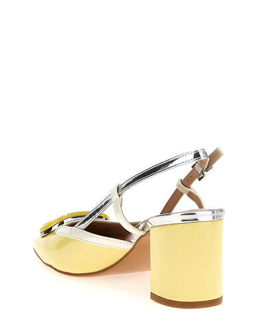 Twinset Metallic Patent Leder Slingback