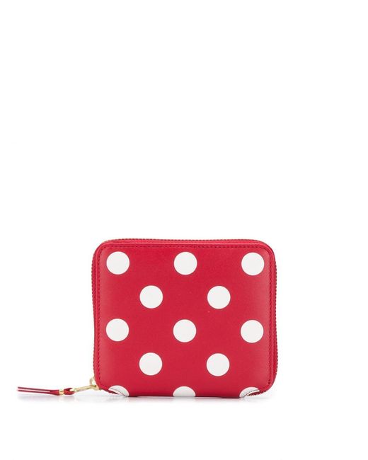 Comme des Garçons Black Polka Dot Zipped Wallet for men