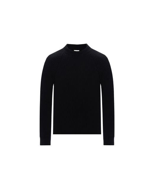 Saint Laurent Black Wool Rib-knit Sweater for men