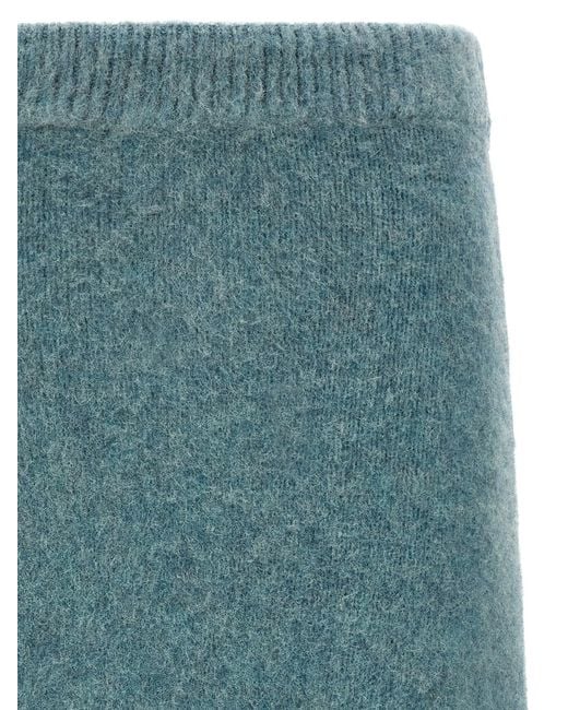 Jil Sander Blue Wool Knit Skirt