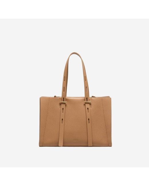 MINOBOSSI Brown Shoulder Bag Paulina Textured Leather