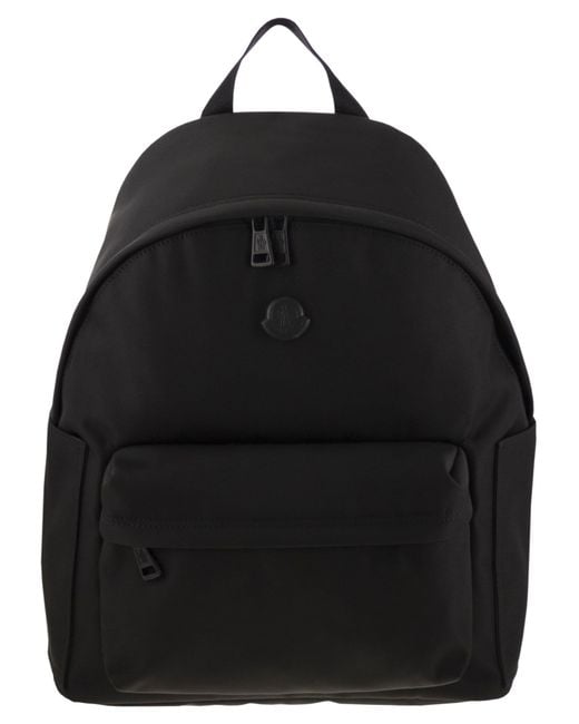 Moncler Black New Pierrick Water Repellent Backpack for men