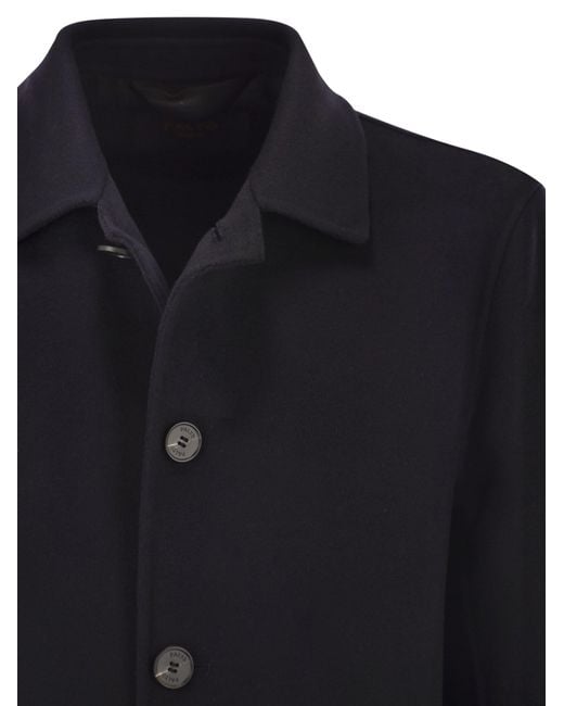 Paltò Blue Alfredo Wool Coat for men