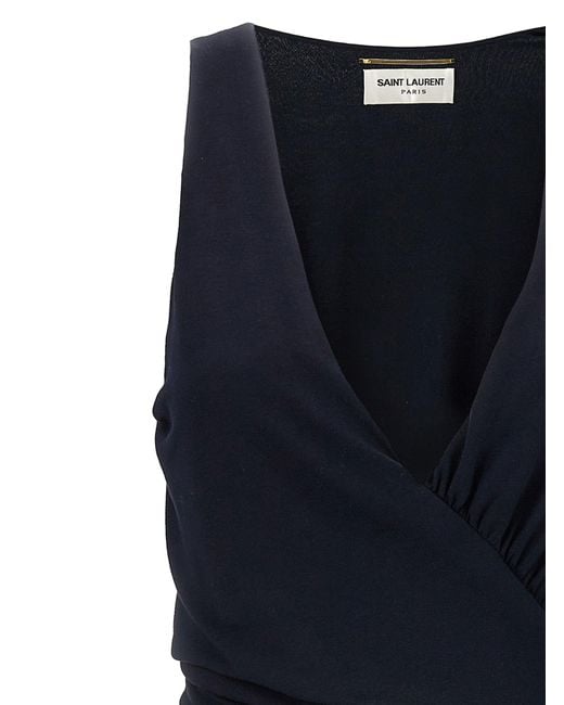 Robe de maillot Saint Laurent en coloris Blue