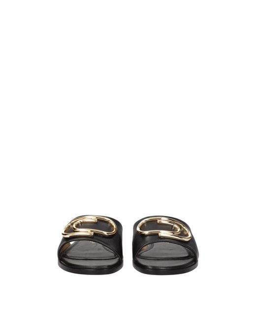 Off-White c/o Virgil Abloh Black Off Slippers And Clogs Leather