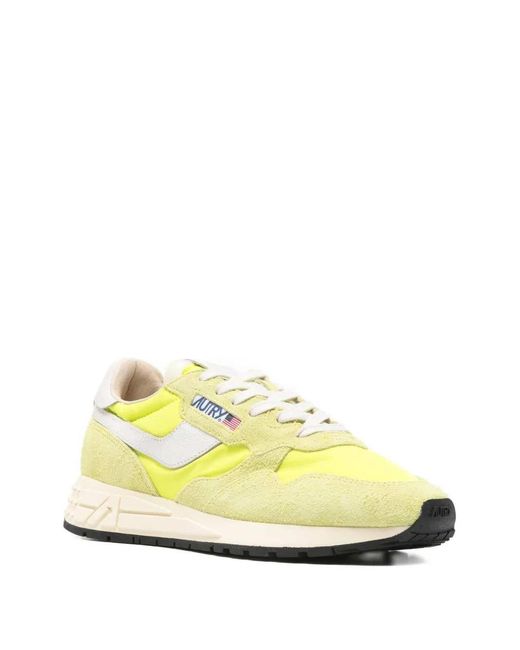 Autry Yellow Sneakers With Logo Patch