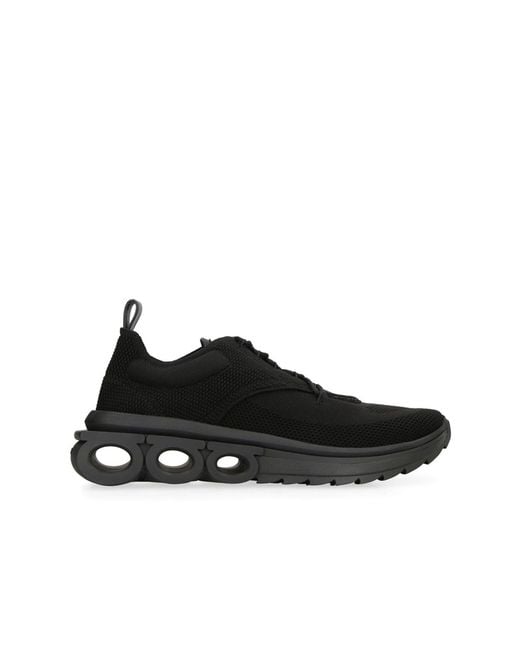 Ferragamo Black Gancini Sneakers for men
