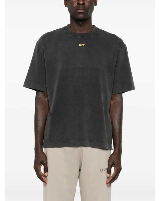 Off-White c/o Virgil Abloh Black Fallen Angel Skate Cotton T Shirt