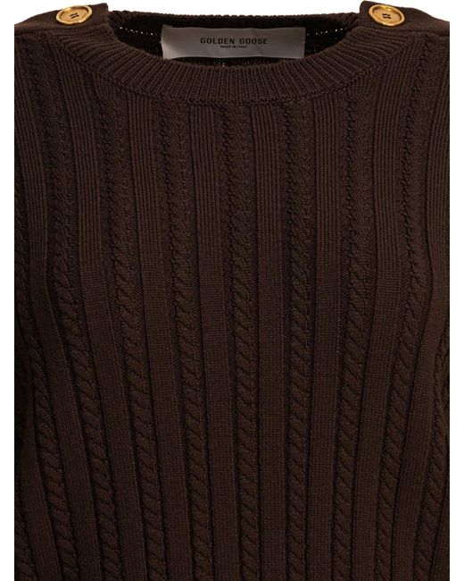 Golden Goose Deluxe Brand Brown Cable-Knit Sweater