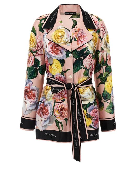 Dolce & Gabbana Pink Silk Shirt