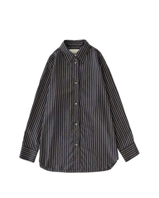 Studio Nicholson Black Rouen Striped Shirt