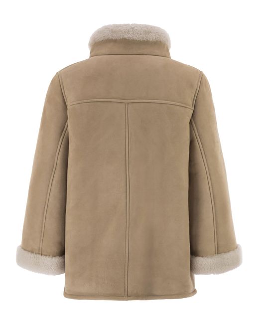 Fay Natural Sheepskin Coat