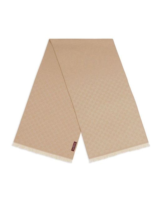 Gucci Natural Gg Wool Scarf