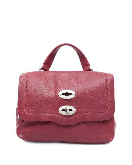 Zanellato Purple Postina Tabacco Baby Leather Handbag