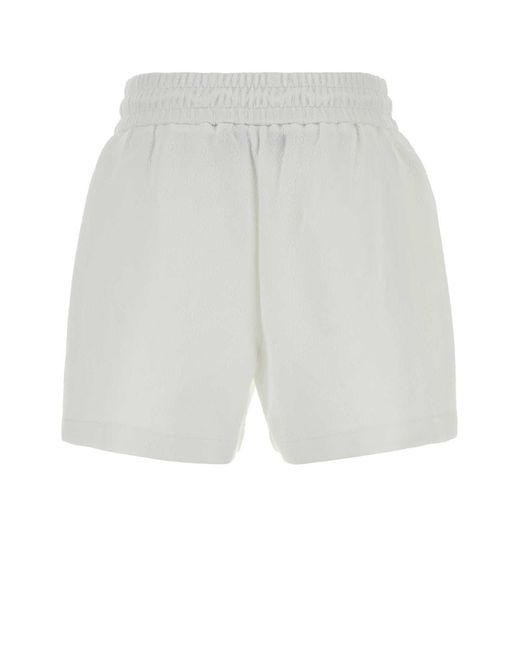Gucci White Textured Shorts for men