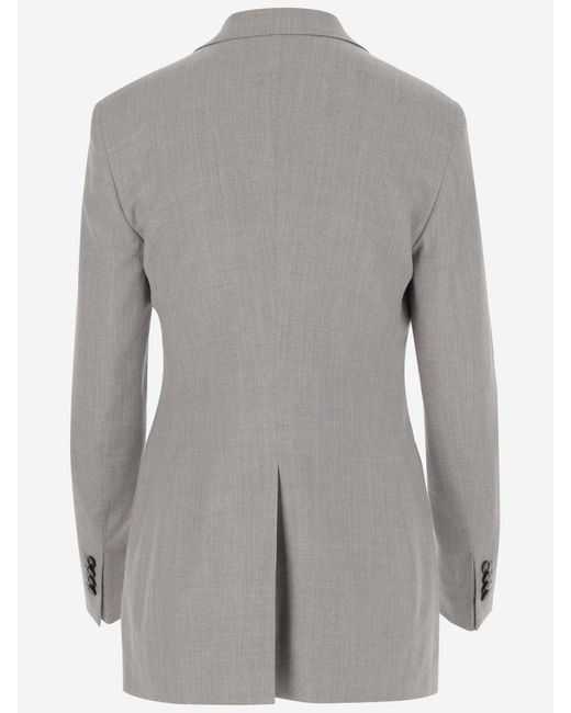 Tagliatore Gray Wool Blend Single Breasted Jacket