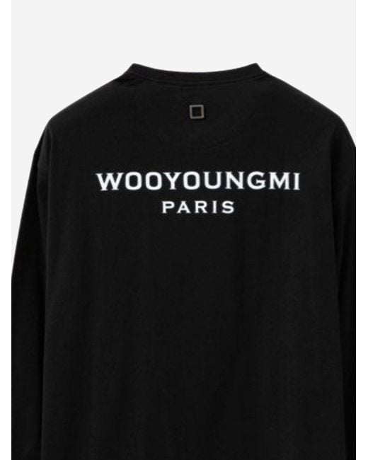 Wooyoungmi Black Cotton Sweater for men