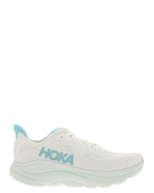 Hoka One One White Clifton 10 Sneaker