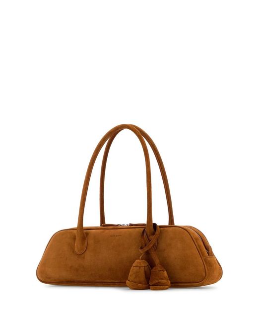 Magda Butrym Brown Caramel Suede Shoulder Bag