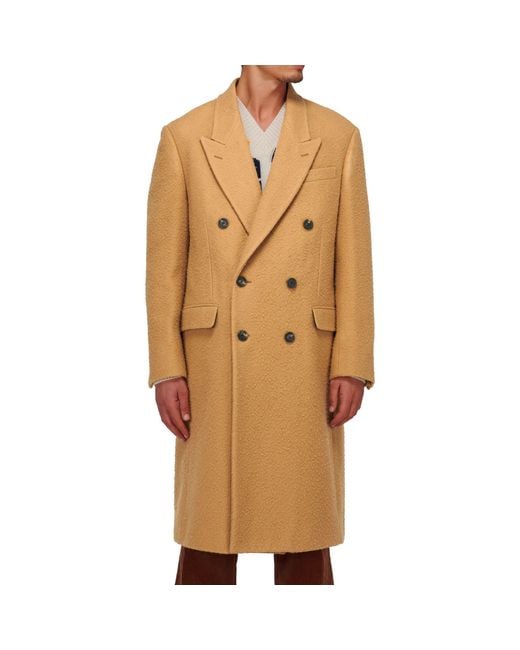 Fendi Natural Wool Long Coat for men
