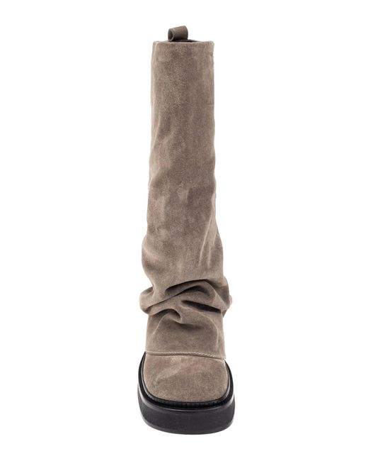 The Attico Brown Die Attico -Stiefel grau
