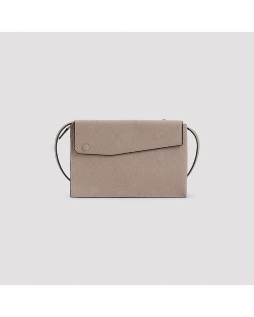 Valextra Gray Trio Crossbody Bag