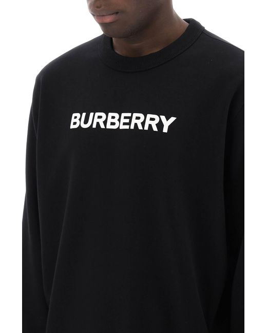 Burberry Sweatshirt Met Puff Logo in het Black voor heren