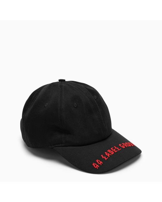 44 Label Group Black/red Cotton Hat With Logo for Men | Lyst