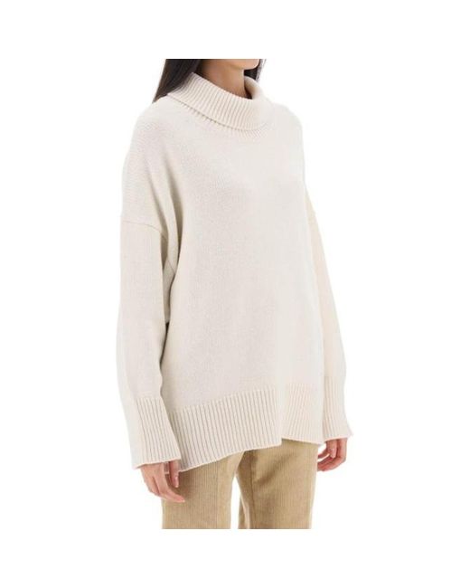 Chloé White Cashmere Turtleneck Sweater